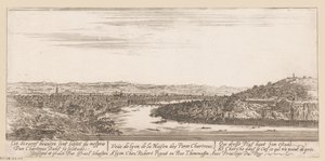 Vista de Lyon desde la Cartuja Veue de Lyon de la Maison des Peres Chartreux (título sobre objeto)