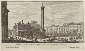Plaza de la Columna Antoniana, calle del Cours en Roma