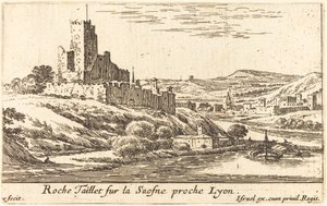 Roche Taillet sobre el Saosne cerca de Lyon de Israël Silvestre