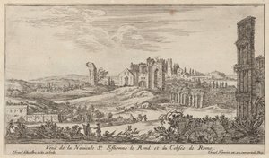 Vista de la Navicule St. Estienne le Rond y del Coliseo de Roma de Israël Silvestre
