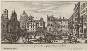 Vista de una parte de la plaza Navona en Roma de Israël Silvestre