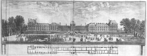 Vista del Palais des Tuileries desde los jardines de Israël Silvestre the Younger