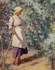Mujer en un jardín de Istvan Mero
