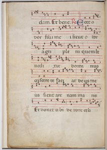 Hoja 8 de un fragmento antifonal (verso)