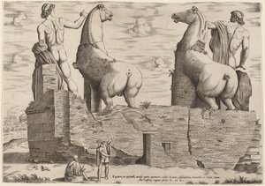 Equitum, en Quirinal, parte trasera de Italian 16th Century