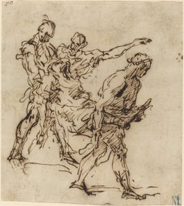 Figuras llevando un cuerpo