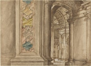 El interior de San Pedro, Roma de Italian 17th Century