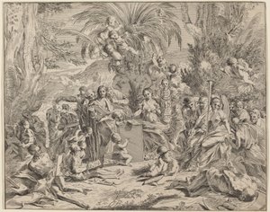 Alegoría de la pintura de Italian 17th Century, after Pietro Testa