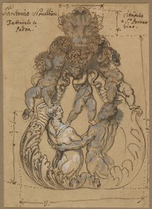 Aldaba con Tritón, Nereida y Putti de Italian 17th or 18th Century
