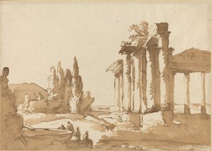 Paisaje con ruinas