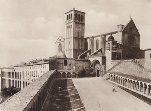 Asís: Basílica de S. Francesco (foto b/n)