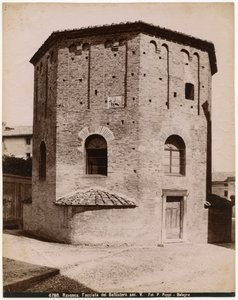 Baptisterio de Neon o Baptisterio Ortodoxo, Rávena, Emilia-Romaña, Italia, fotografía de Pietro Poppi, Bolonia, ca 1900