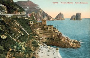 Capri, Italia, Piccola Marina, Torre Saracena