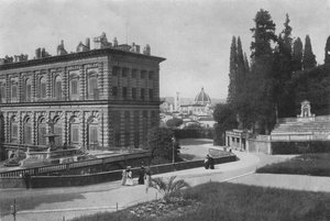 Florencia, Palacio Pitti, Parte trasera con vista de la Catedral de Italian Photographer