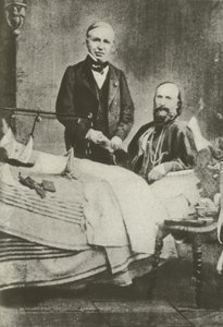 Garibaldi, herido en batalla, con su doctor de Italian Photographer