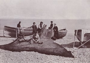 Italia: Bordighera, pescadores trabajando de Italian Photographer