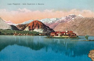 Lago Mayor, Isla Superior y Baveno (foto en color) de Italian Photographer