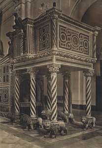 Nápoles: Ravello, Duomo, Púlpito (foto en b/n)