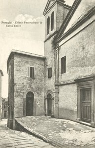 Perugia: Iglesia parroquial de la Santa Croce (foto b/n) de Italian Photographer