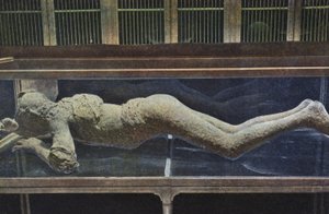 Molde de yeso de un cuerpo de Pompeya de Italian Photographer