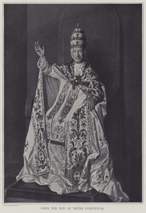 El Papa León XIII en el Trono Papal de Italian Photographer