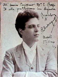 Retrato de Pietro Mascagni (1863-1945) compositor italiano