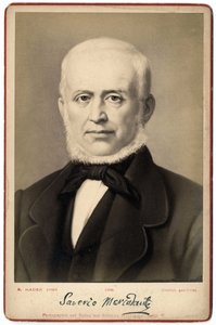 Retrato de Saverio Mercadante (1795-1870), compositor italiano.