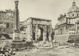Foro Romano, Arco de Septimio Severo con la Columna de Focas