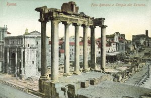 Roma, Italia, Foro Romano, Templo de Saturno de Italian Photographer