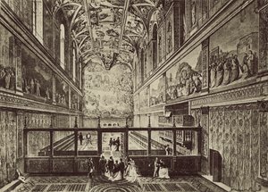 Capilla Sixtina construida en el siglo XV, por J de Dolci de Italian Photographer