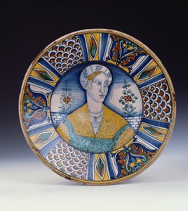 Plato de retrato grande de Deruta, c.1530 de Italian School