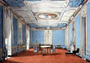 Interior de un Palazzo Neoclásico Napolitano, c.1830 de Italian School