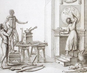 Estudio de un escultor, c.1800 de Italian School