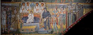 Adoración de los Magos (mosaico) de Italian School