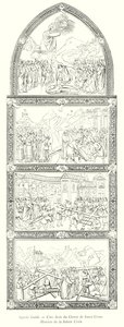 Agnolo Gaddi, Lado derecho del coro de Santa Croce, Historia de la Santa Cruz (grabado) de Italian School