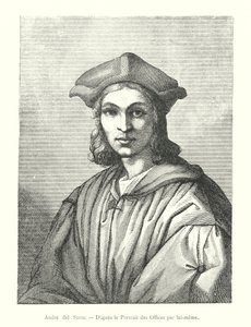 Andre del Sarte, según el Retrato de los Oficios por él mismo de Italian School