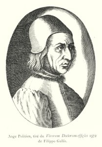 Ange Politien, del Virorum Doctorum effigies 1572 de Filippo Gallis de Italian School
