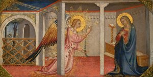 Anunciación, Florencia, principios-mediados del siglo XV (temple sobre tabla) de Italian School
