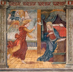 Fresco anónimo de finales del siglo XV Camerino, Monasterio de Santa Chiara de Italian School