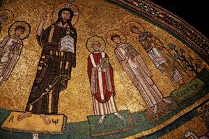 Ábside con Cristo, santos y el Papa Gregorio IV de Italian School