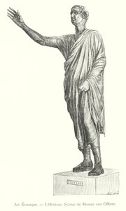 Arte etrusco, El orador, estatua de bronce en los Uffizi de Italian School