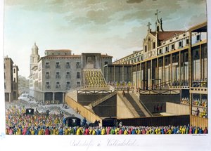 Auto de Fe en Valladolid, de Le Costume Ancien et Moderne por Jules Ferrario, grabado por Bramati y Raineri, publicado en Milán, c.1820 de Italian School
