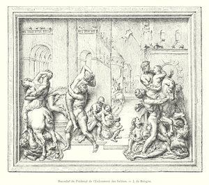 Bajorrelieve del Pedestal del Rapto de las Sabinas, J de Bolonia