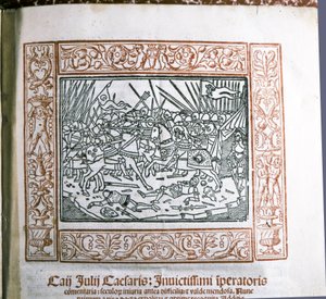 CÉSAR Cayo Iulio: Ilustración del "Commentarii de Bello Gallico" de César, c.15..., c.1511 (miniatura) de Italian School