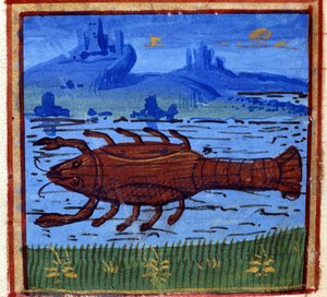 Signo de Cáncer. Horóscopo italiano; mediados del siglo XV.