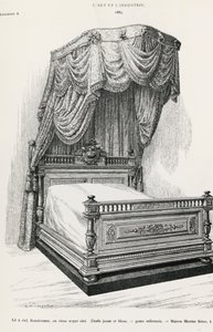 Cama con dosel, ilustración de L