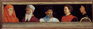 Cassone con 5 retratos del Maestro del Renacimiento Florentino