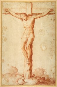 Cristo Crucificado en el Gólgota de Italian School