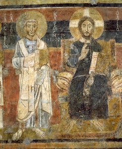 Cristo en Majestad con Santos, Santa Maria Antiqua, Roma