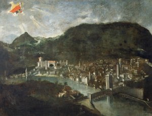 Ciudad de Trento, exvoto de 1682, Italia de Italian School